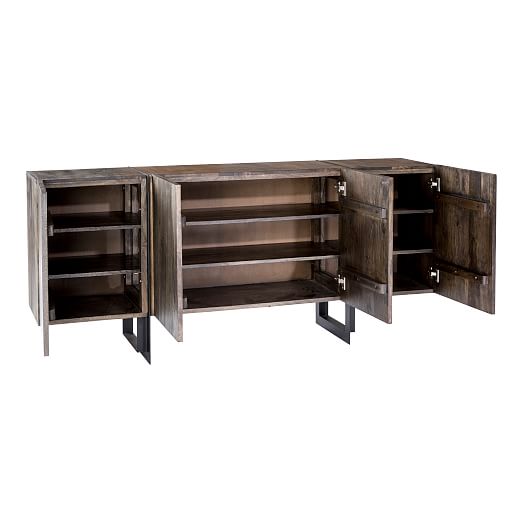 Modern Solid Wood + Iron Buffet Table West Elm
