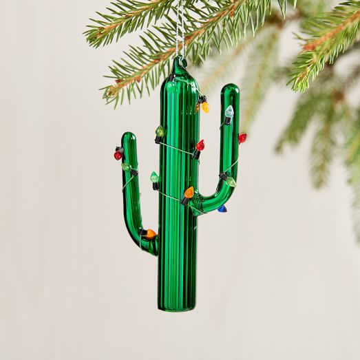 Blown Glass Cacti Ornament West Elm