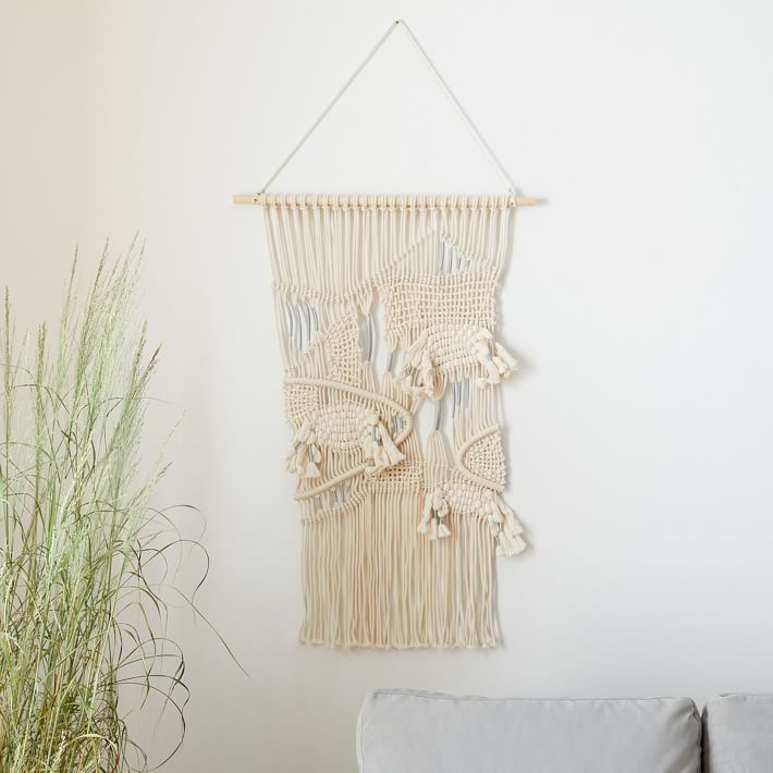 Metallic Macrame Dimensional Wall Art | West Elm