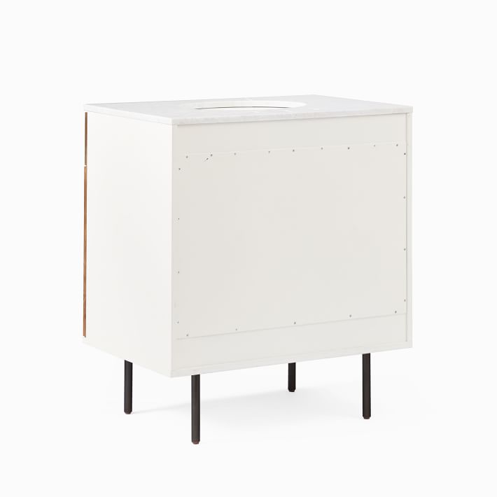 Reclaimed Wood & Lacquer Single Bathroom Vanity West Elm