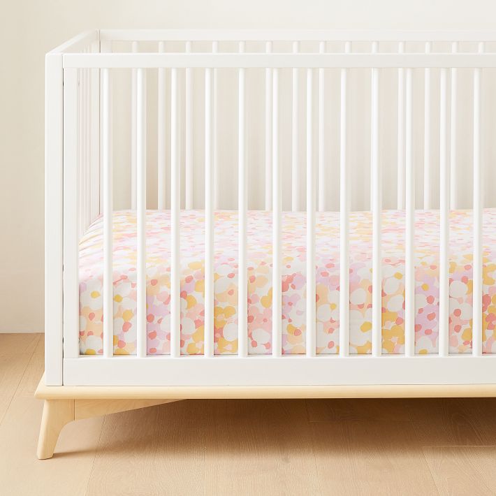 Painted Daisy Crib Fitted Sheet West Elm
