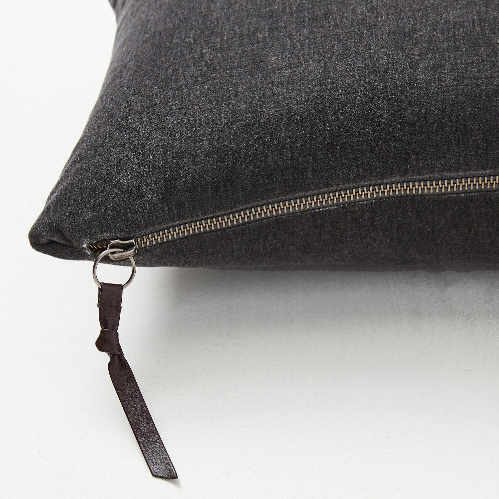 Classic Cotton Velvet Oversized Lumbar Pillow Cover West Elm