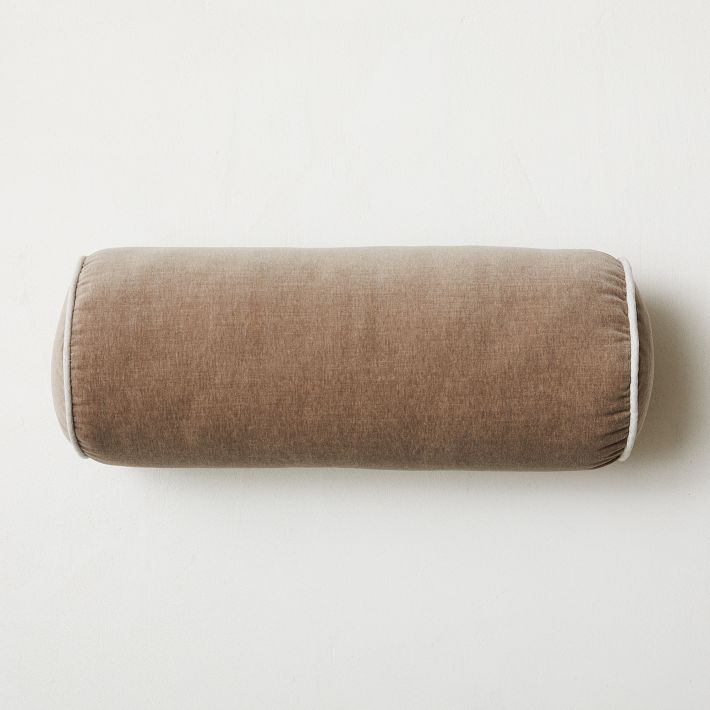 Classic Cotton Velvet Bolster Pillow West Elm