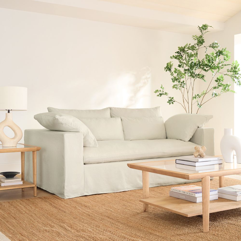 Harmony Modular Skirted Slipcover Sofa (82"92") West Elm