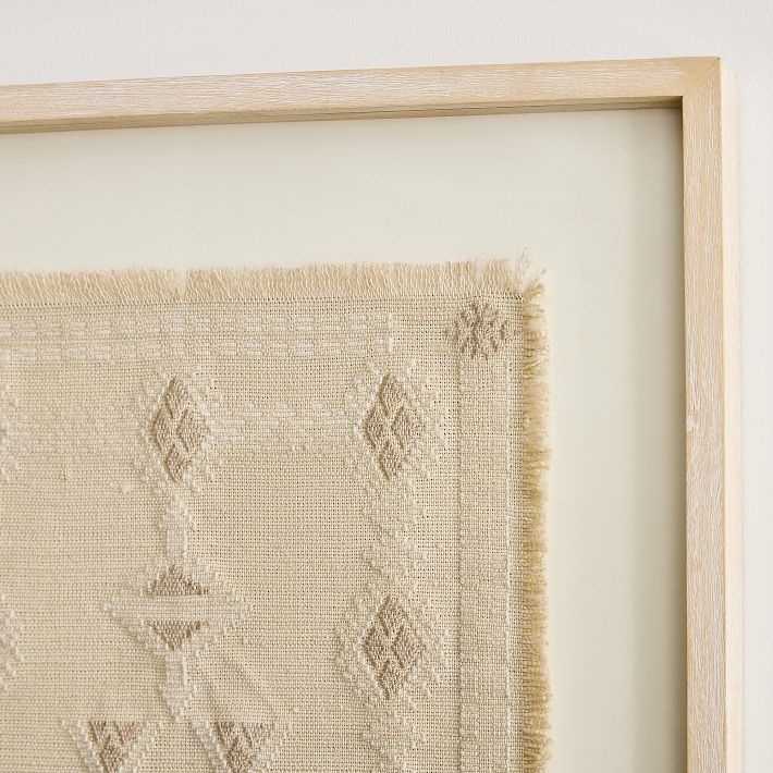 Framed Neutral Textile Wall Art West Elm