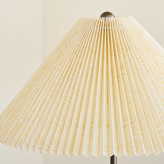 Sarah Sherman Samuel Metal Sphere Floor Lamp & Pleated Shade (66