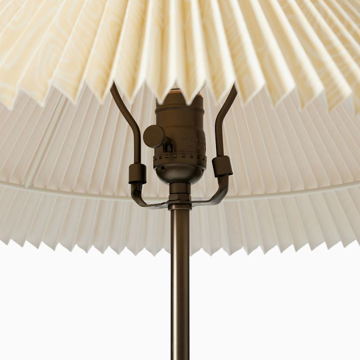 Sarah Sherman Samuel Metal Sphere Floor Lamp & Pleated Shade (66