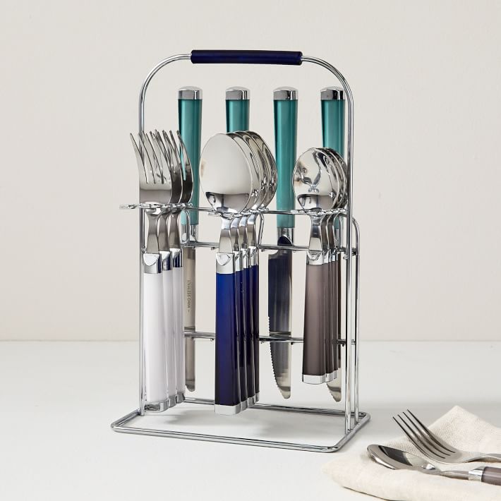 Flatware Caddy & Flatware (Set of 16) West Elm