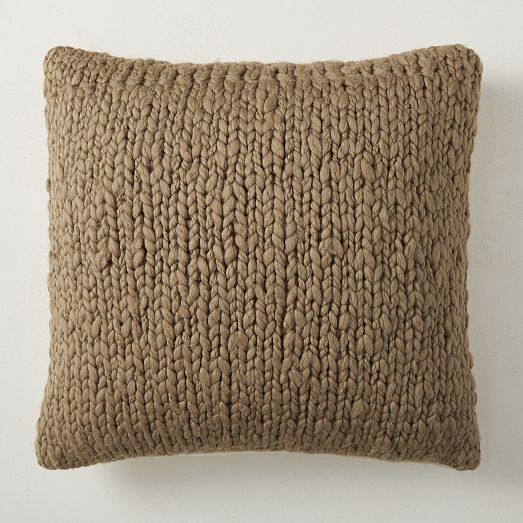 Wool Knit Pillow Cover West Elm