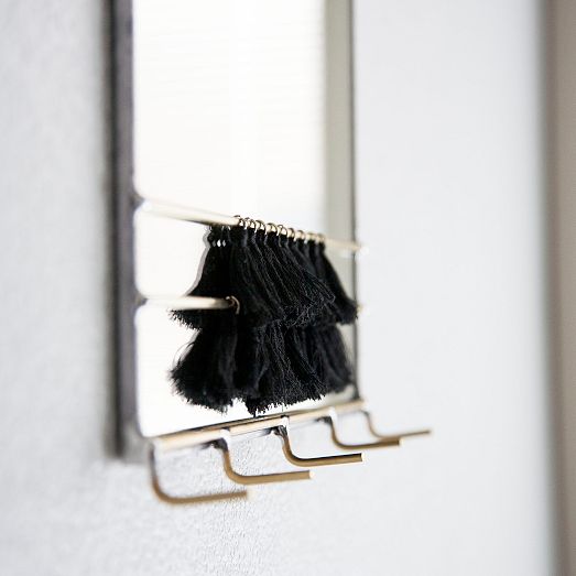 SZKLO Glass Arched Mirror Wall Organizer West Elm