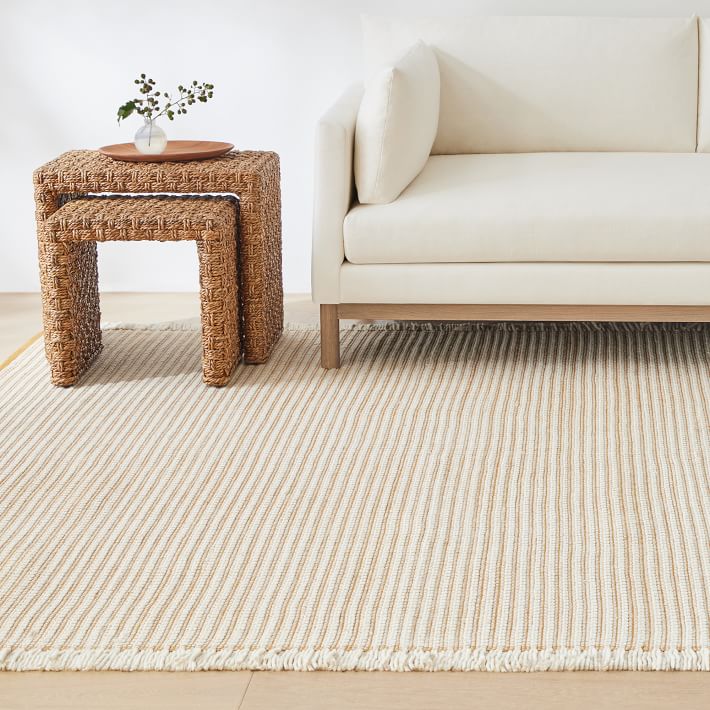 Mini Grid Fringe Rug West Elm