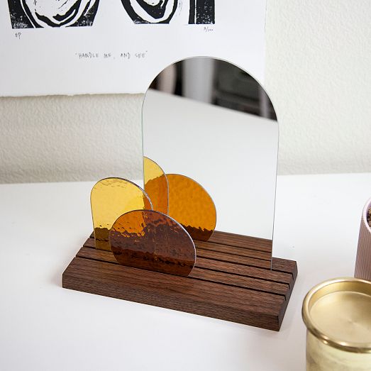 SZKLO Glass Look At Me Mirror Stand West Elm