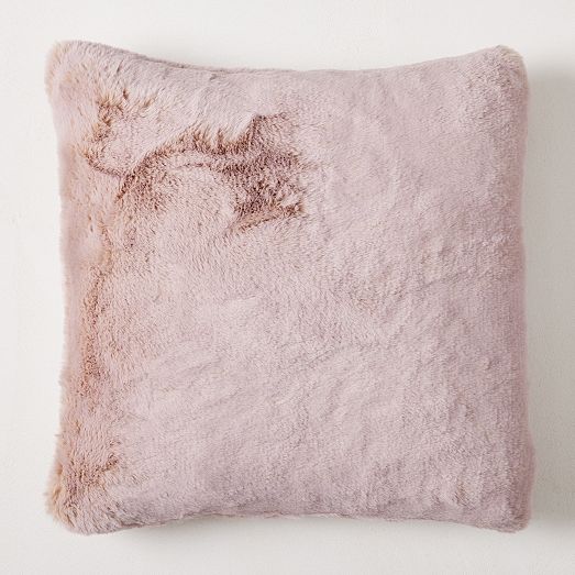 Agnes Luxury Chinchilla Faux Fur Pillow (18 In. x 18 In.)