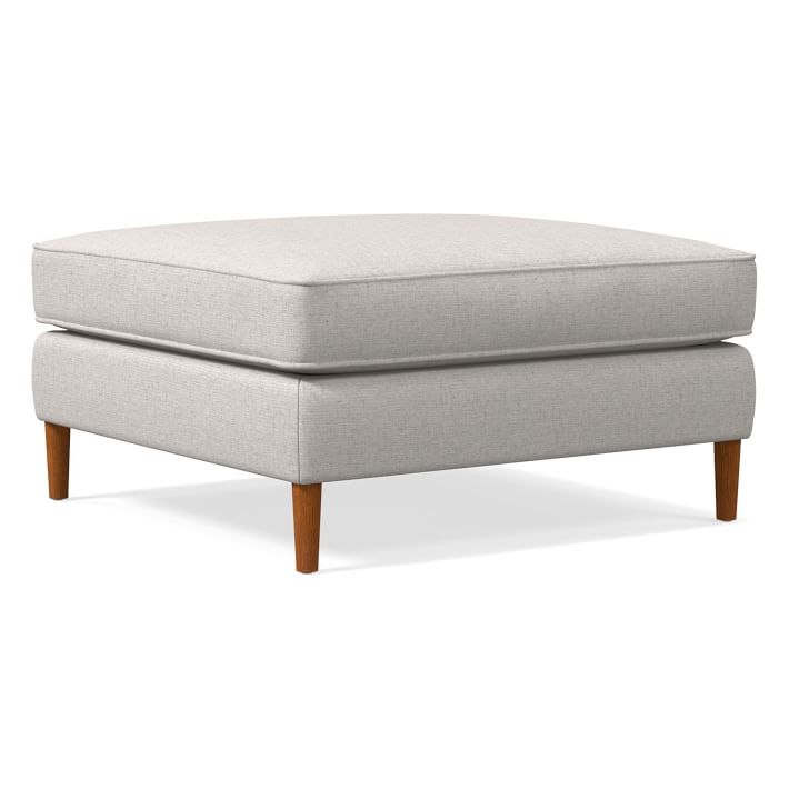 Harris Loft Ottoman Wood Legs West Elm