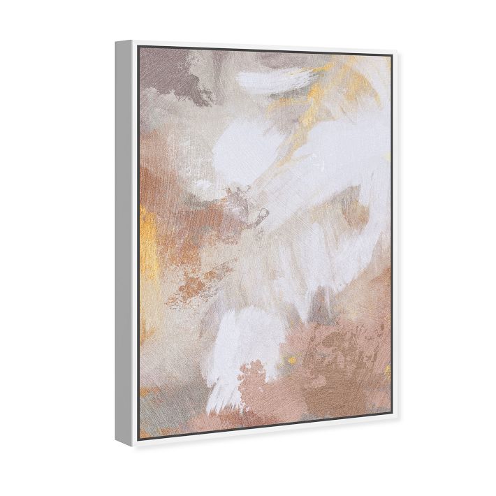 Sunrise Abstract Framed Canvas Wall Art West Elm