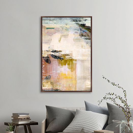 Sunset Abstract Framed Canvas Wall Art | West Elm