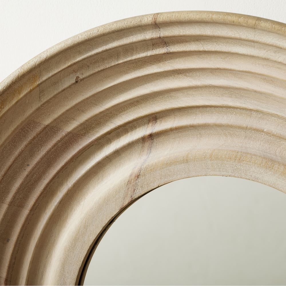 Everett Concave Carved Wood Mirror - 24" | West Elm