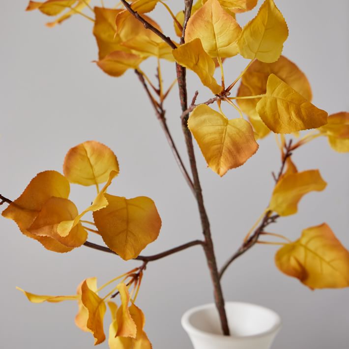 Faux Aspen Leaves Branch West Elm
