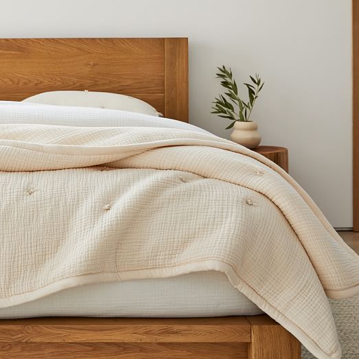 Dreamy Gauze Cotton Quilt & Shams West Elm