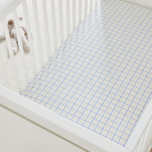 Organic Ada Twist Graph Paper Crib Fitted Sheet West Elm