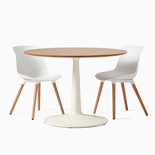 Liv Round Wood Veneer Dining Table (44", 60") West Elm