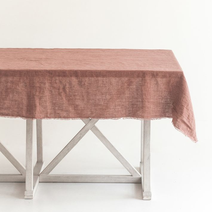 Creative Women Stone Washed Linen Tablecloth Collection West Elm