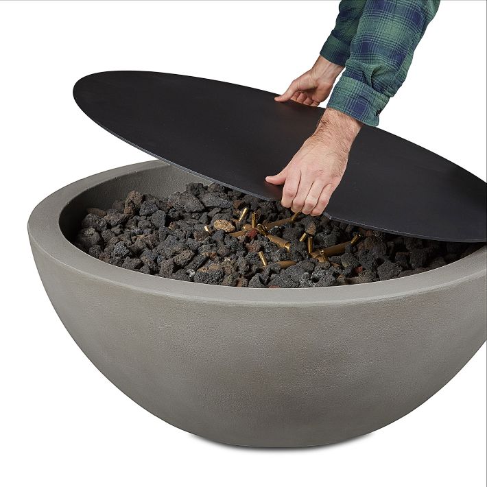 Round Outdoor Fire Table Burner Lid (38") West Elm