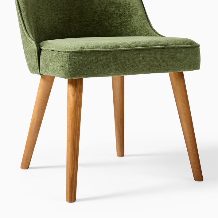 MidCentury High Back Dining Chair Wood Legs West Elm