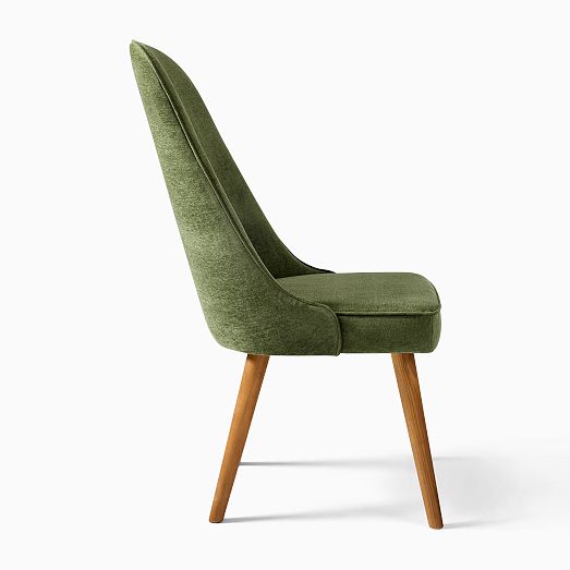 MidCentury High Back Dining Chair Wood Legs West Elm