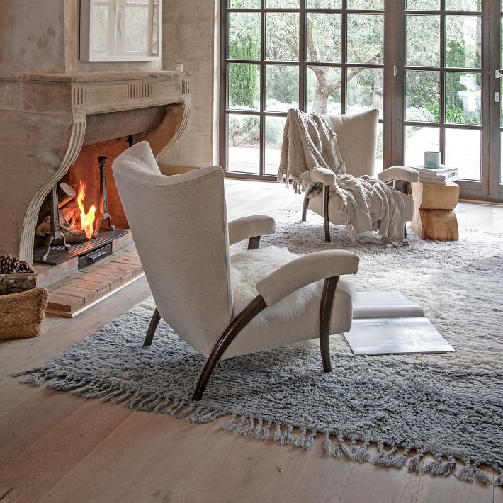 Into The Blue Washable Wool Rug West Elm