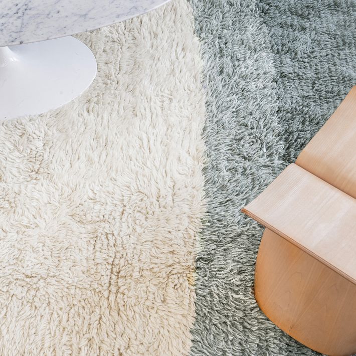 Into The Blue Washable Wool Rug West Elm