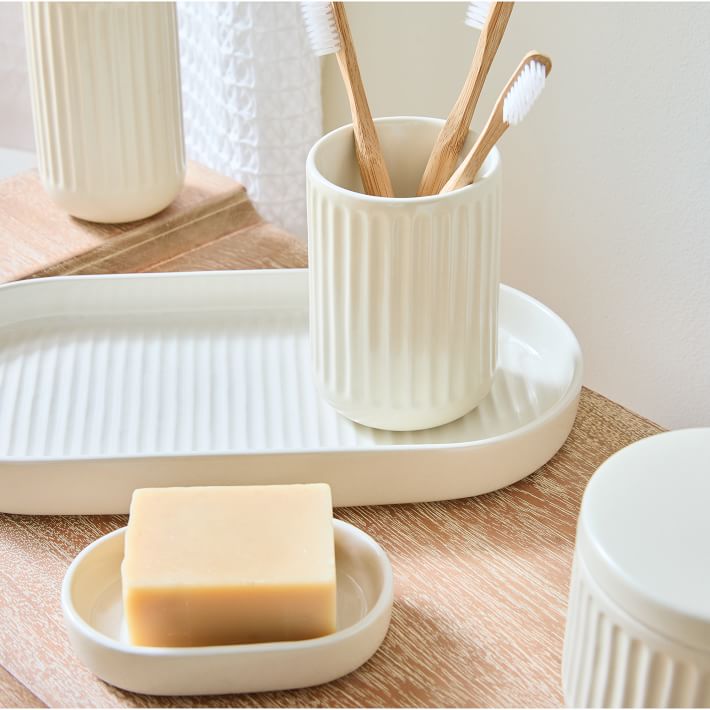 Carved Ceramics Bath Accessories West Elm