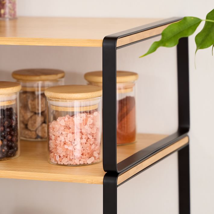 mDesign Bamboo Risers (Set of 2) West Elm