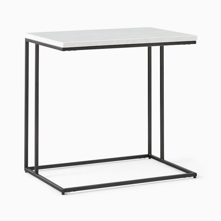 Streamline Wide CSide Table (26") Marble West Elm