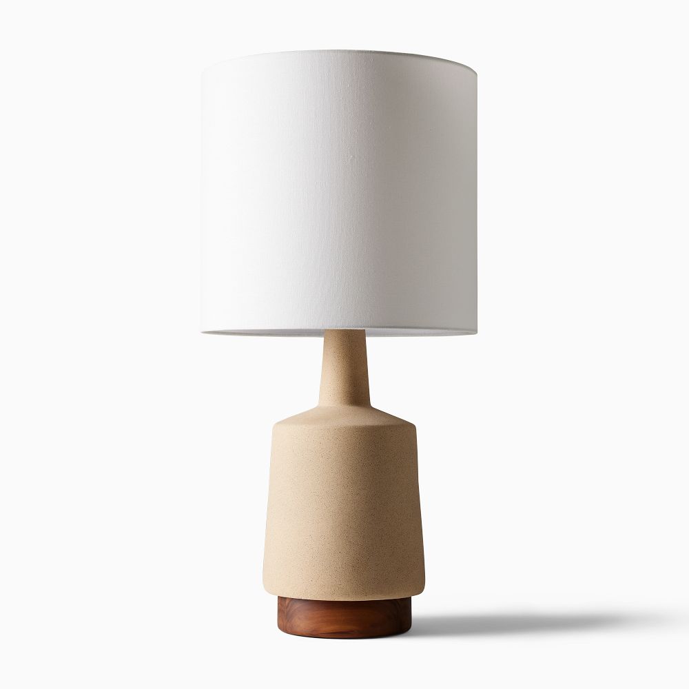 Wood & Ceramic Table Lamp (26