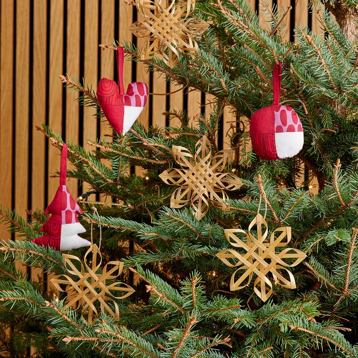 Marimekko Woven Ornaments - Set of 4 | West Elm