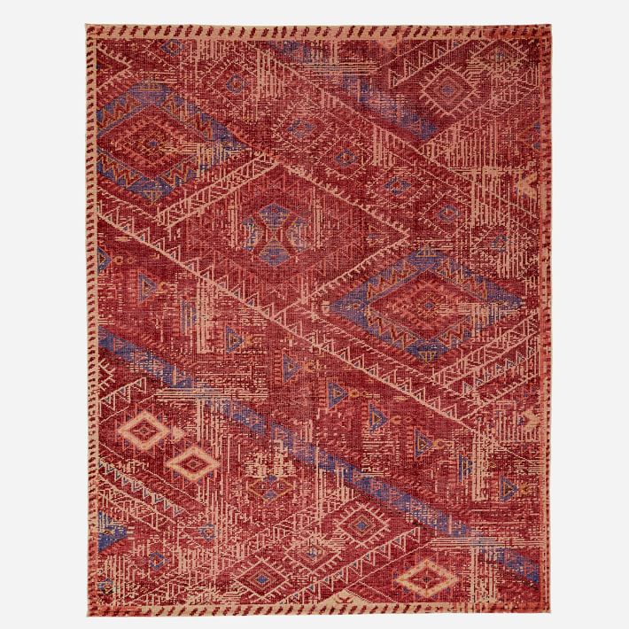 Hand-Knotted Triangle Motif Rug | West Elm