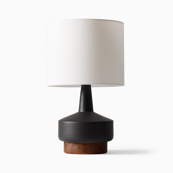 Wood & Ceramic Table Lamp | Modern Light Fixtures | West Elm