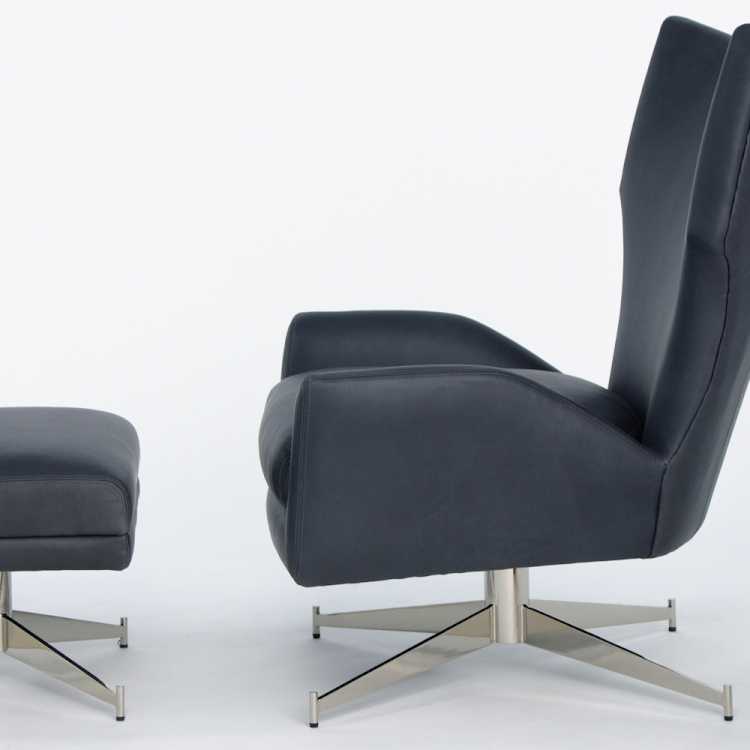 Hemming Leather Swivel Chair West Elm