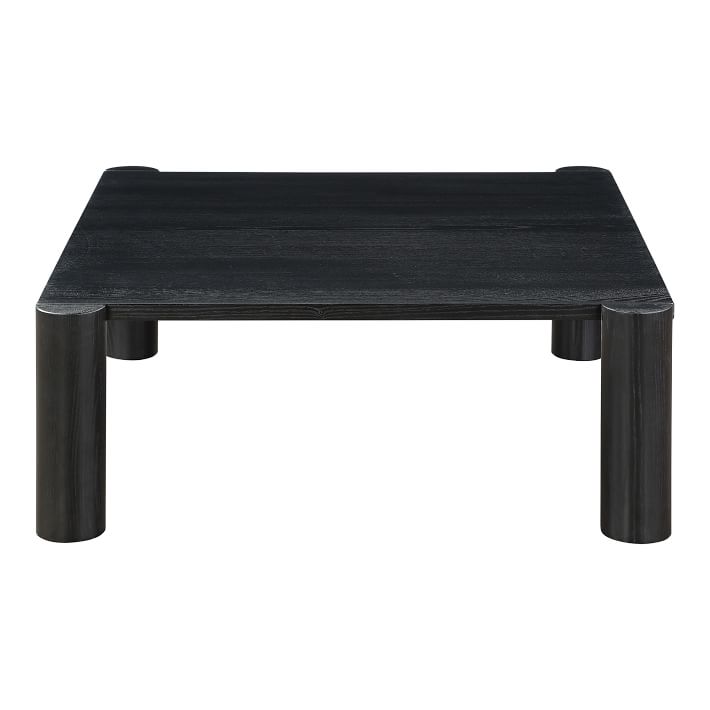 Column Legs Coffee Table Modern Living Room Furniture West Elm
