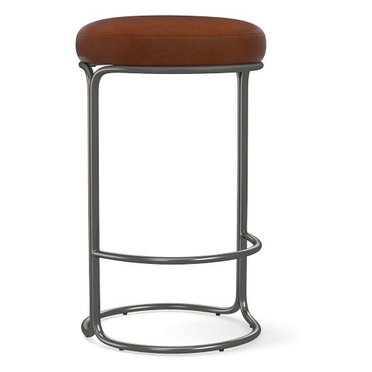 Cora Leather Counter Stool West Elm