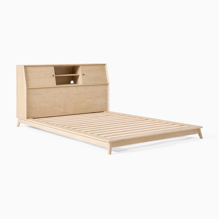 MidCentury Headboard Storage Platform Bed West Elm