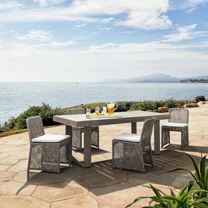 Portside Outdoor Dining Table (58"76.5") & Coastal Chairs Set West Elm
