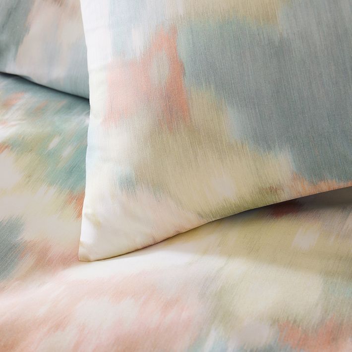 Floral Percale Ikat Duvet Cover & Shams West Elm