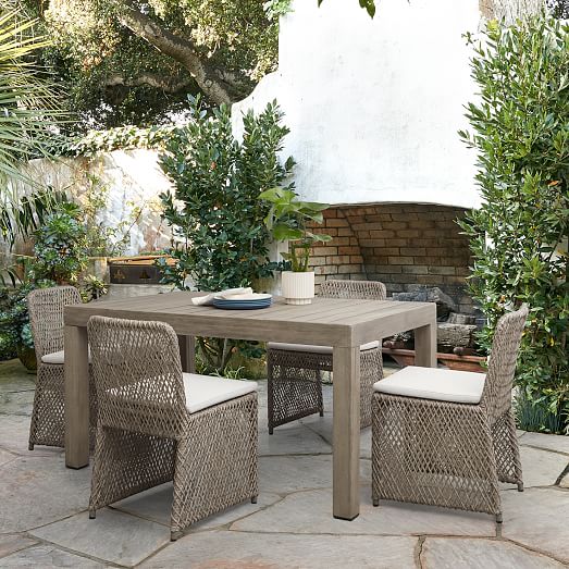 Portside Outdoor Dining Table (58"76.5") & Coastal Chairs Set West Elm