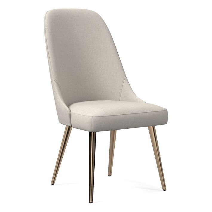MidCentury HighBack Dining Chair Metal Legs West Elm