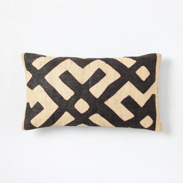 Woven Kuba Cloth Pillow Cover West Elm