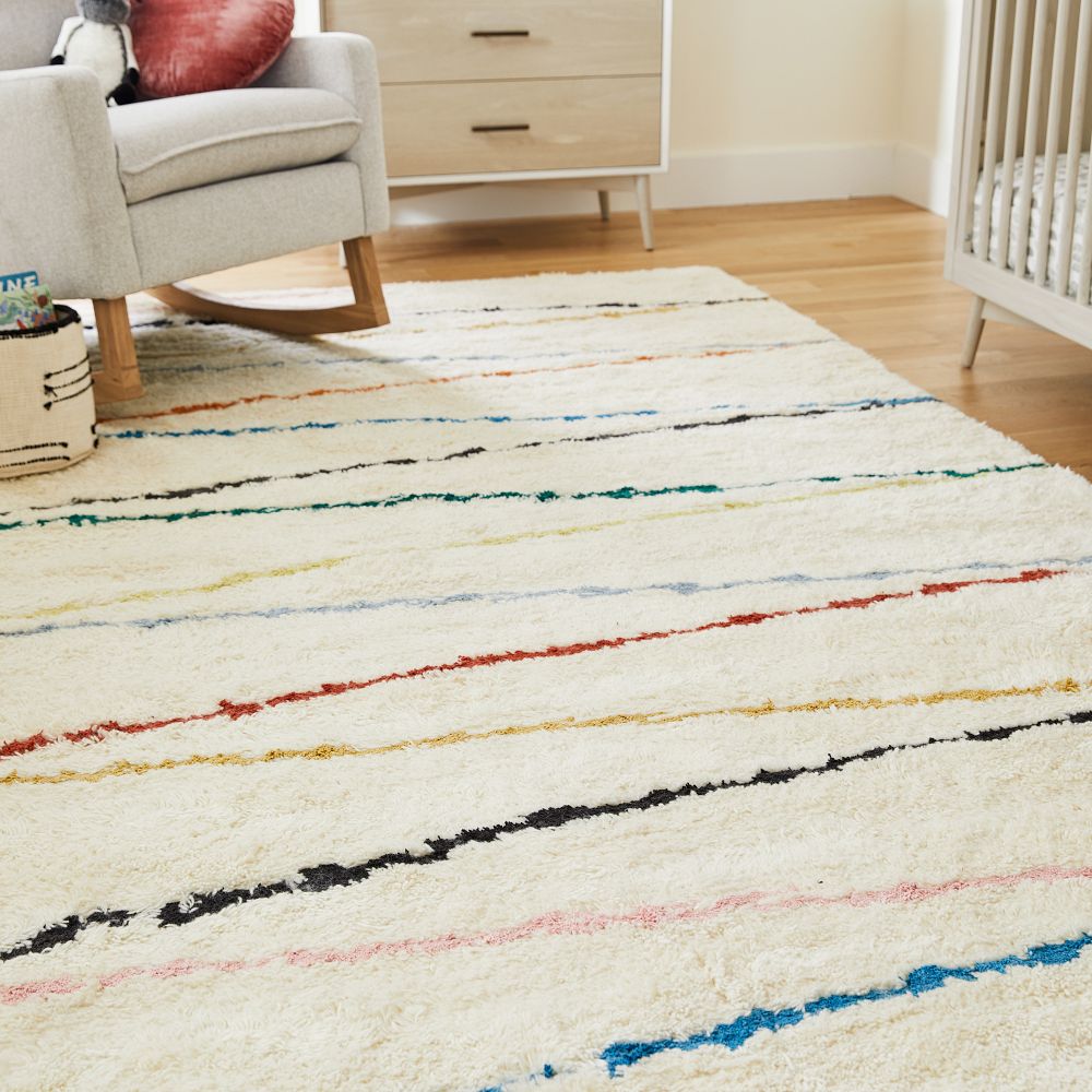 Rainbow Zigzag Easy Care Rug West Elm