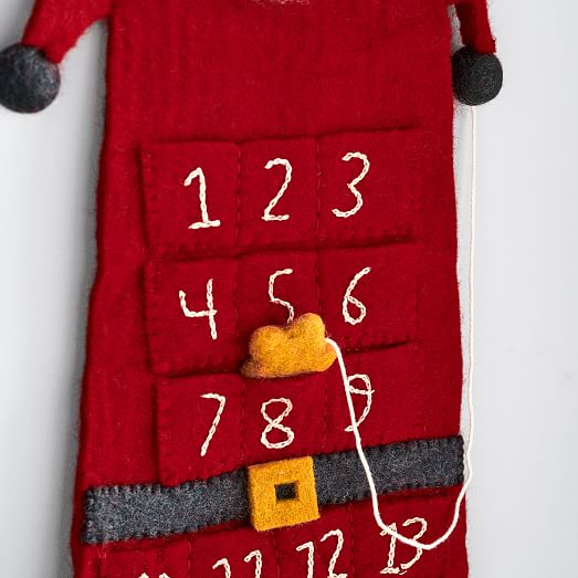 Felt Santa Advent Calendar West Elm