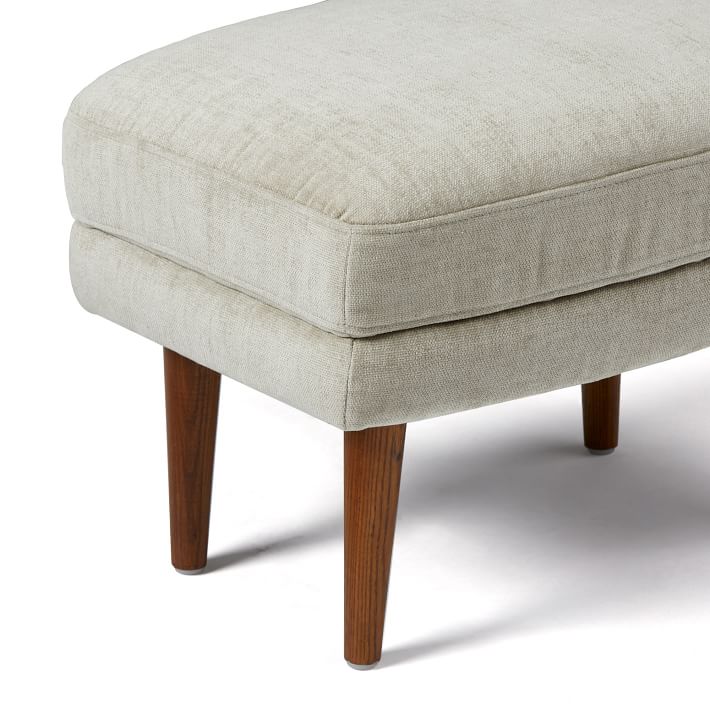 Lucia Ottoman Wood Legs West Elm